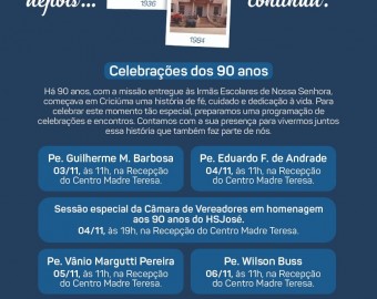 Hospital São José inicia semana comemorativa pelos 90 anos de uma história entre vidas