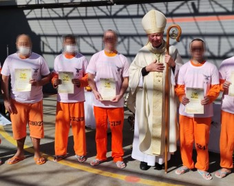 Pastoral Carcerária celebra batismos na Penitenciária Sul