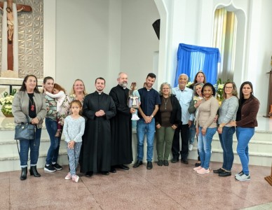 Comarca de Santa Rosa do Sul conclui peregrinação com imagem da Sagrada Família